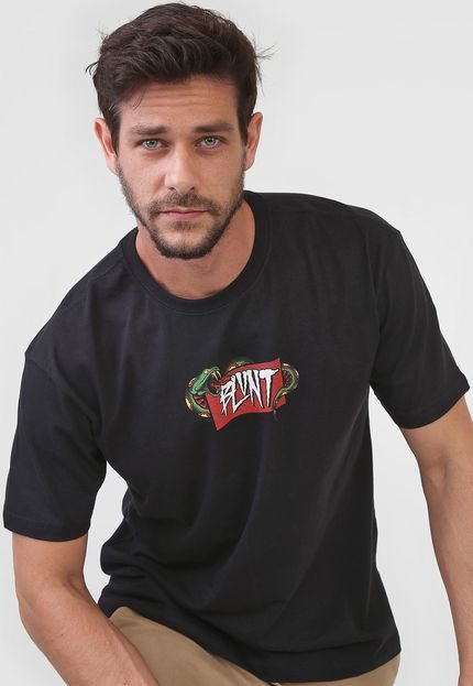 Camiseta Blunt Logo Cobra Preta - Marca Blunt