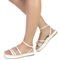 Sandalia Flatform Quadrada Somileve Maya Tiras Fivela Conforto Off White - Marca Somileve Calçados