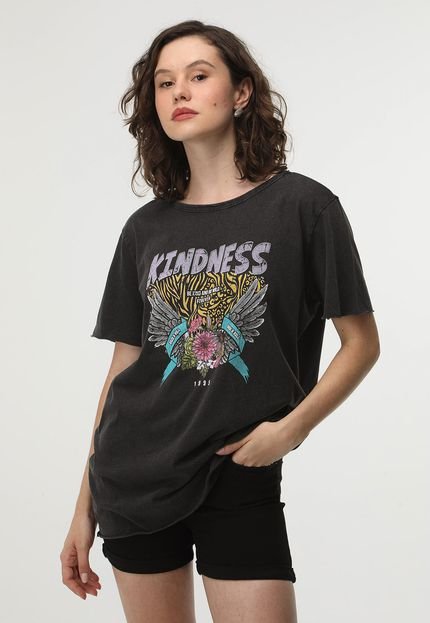 Camiseta Only Kidness Grafite - Marca Only