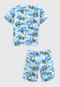 Pijama Kyly Curto Infantil Work Azul - Marca Kyly