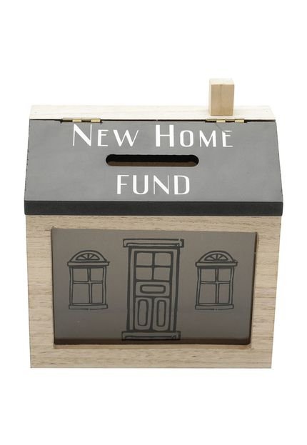 Cofre Madeira New Home Fund Bege 16X8X18Cm Urban - Marca Urban