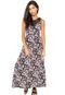 Vestido Acrobat Longo Floral Preto - Marca Acrobat