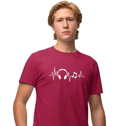 Camisa Camiseta Genuine Grit Masculina Estampada Algodão 30.1 Sounds - Bordo - Marca Genuine