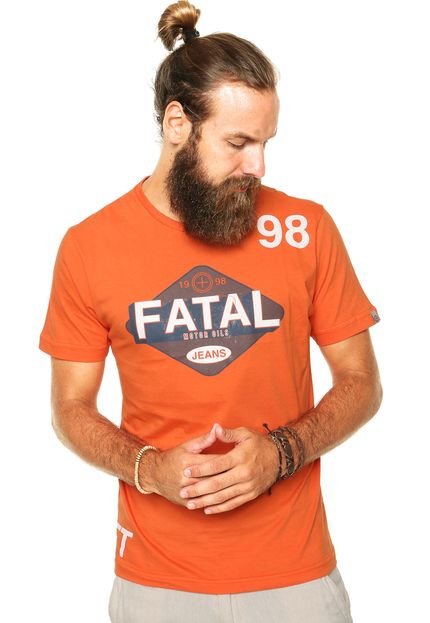 Camiseta Fatal Estampada 98 Laranja - Marca Fatal Surf