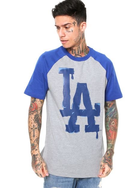 Camiseta New Era Melted 4 Los Angeles Dodgers Cinza - Marca New Era