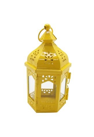 Lanterna Marroquina Urban Hexagonal Amarela