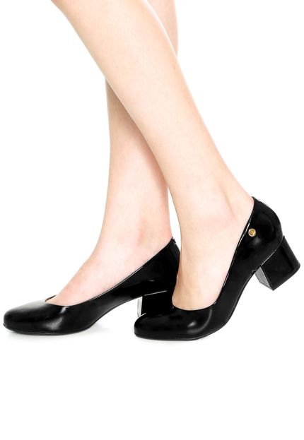 Scarpin Vizzano Envernizado Preto - Marca Vizzano