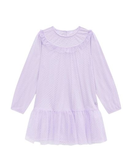 Vestido Princesa em Tule Manga Longa Infantil Feminino Somnii - Marca Somnii