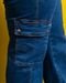 Calça Jeans Wide Leg Plus Size Feminina Cintura Alta Bolso Cargo 23041 Escura Consciência - Marca Consciência