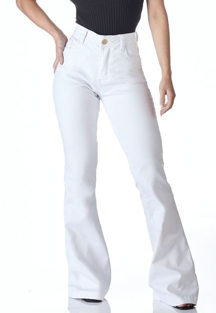 Calça HNO Jeans Flare Sarja Doctor Branca - Marca HNO Jeans
