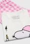 Pijama Tricae por Snoopy Curto Infantil Nap Time Off-White/Rosa - Marca Tricae por Snoopy