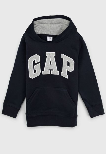 Blusa de Moletom Infantil GAP Logo Azul-Marinho - Marca GAP