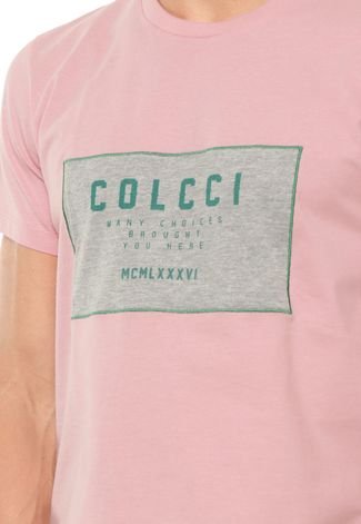Camiseta Colcci Lettering Rosa