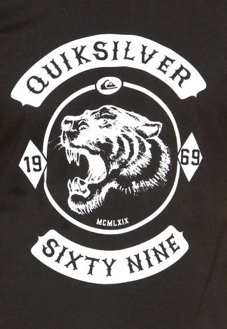 Camiseta Quiksilver Slim Fit Power Paw Preta