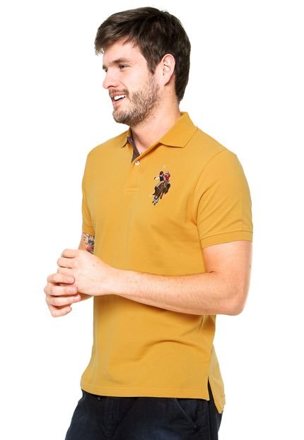 Camisa Polo U.S. Polo Logo Amarela - Marca U.S. Polo