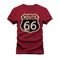 Camiseta Plus Size T-Shirt Algodão Premium Estampada Algodão Route Placa  - Bordô - Marca Nexstar