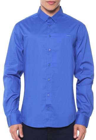 Camisa Colcci Slim Básica Azul