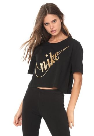 Nike shirt hotsell crop top