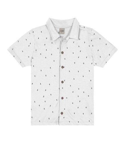 Camisa Infantil Masculina Com Botões Rovitex Kids Branco - Marca Rovitex Kids