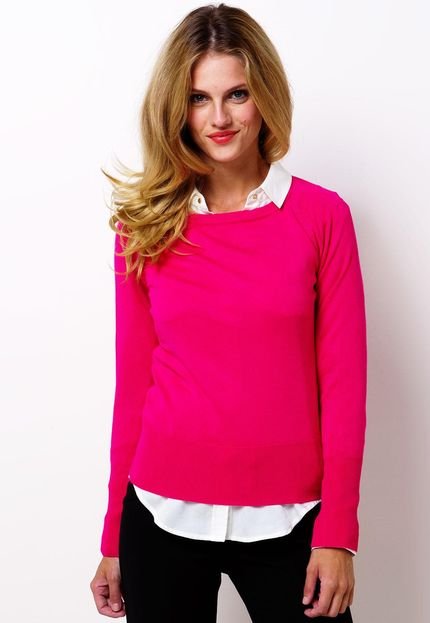 Suéter Shoulder Multi Rosa - Marca Shoulder