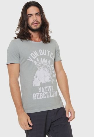 Camiseta Von Dutch Rebellion Cinza