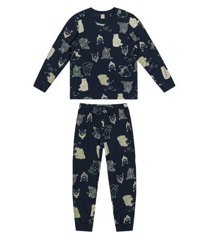 Pijama Infantil Masculino Urso Polar Trick Nick Azul - Marca TRICK NICK PIJAMA