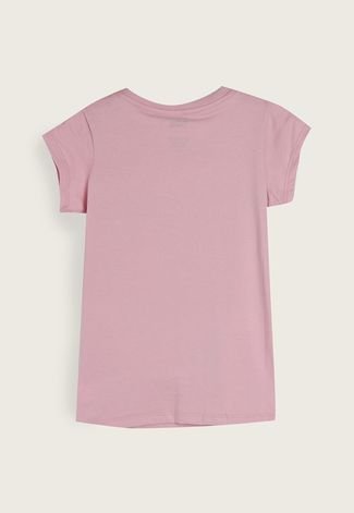 Camiseta Infantil Levis Smiley Rosa