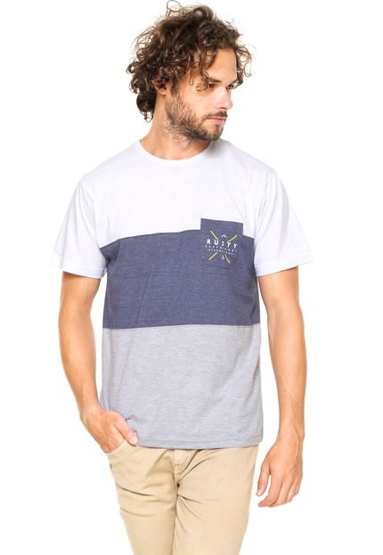 Camiseta Rusty Maui Branca/Azul - Marca Rusty