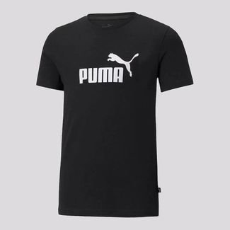 Camiseta Puma ESS Logo Infantil Preta