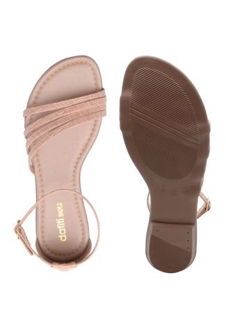 Sandália DAFITI SHOES Tiras Rosa - Compre Agora