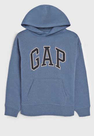 Blusa de Moletom Infantil GAP Logo Azul - Compre Agora