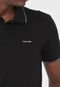 Camisa Polo Calvin Klein Slim Frisos Preta - Marca Calvin Klein