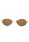 Óculos de Sol Doc Dog Retrô Oval Metal Marrom/Dourado - Marca Doc Dog
