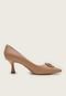 Scarpin Jorge Bischoff de Couro Logo Nude - Marca Jorge Bischoff