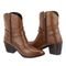 Bota Texana Western Bico Fino Cano Curto Country Couro Conhaque Kuento Shoes - Marca KUENTO SHOES
