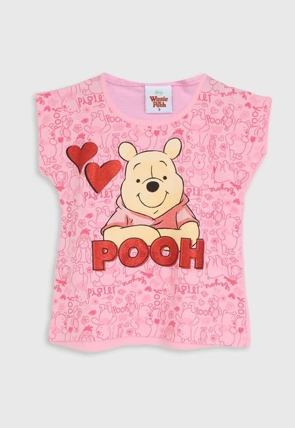 Blusa Fakini Infantil Pooh Rosa - Marca Fakini