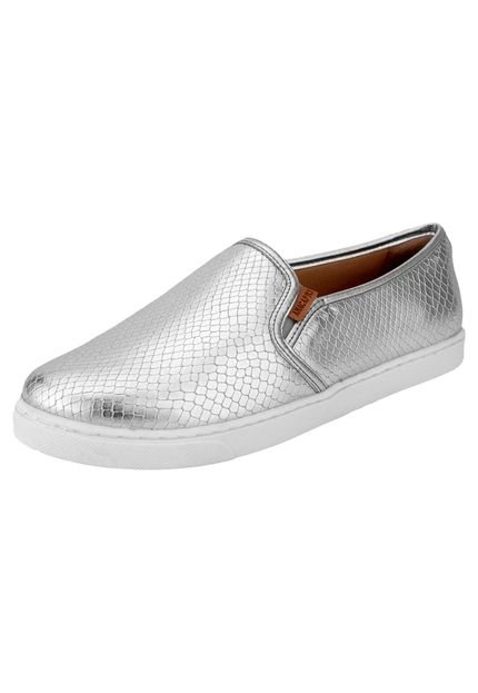 Slip On ANACAPRI Metalic Snake Prata - Marca Anacapri