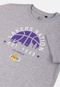 Camiseta NBA Juvenil City Nation Los Angeles Lakers Cinza Mescla - Marca NBA