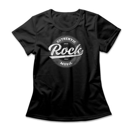 Camiseta Feminina Rock Vintage - Preto - Marca Studio Geek 