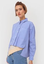 Camisa Topshop Azul - Calce Oversize