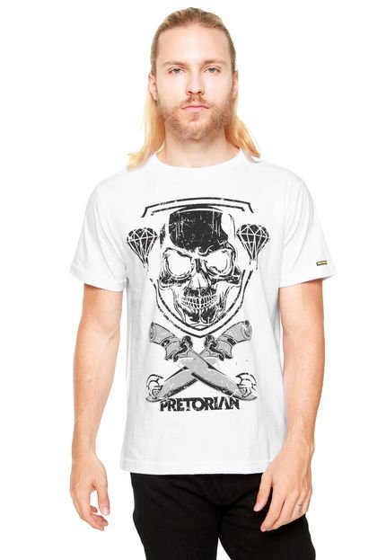 Camiseta Pretorian Diamond Skull Branca - Marca Pretorian