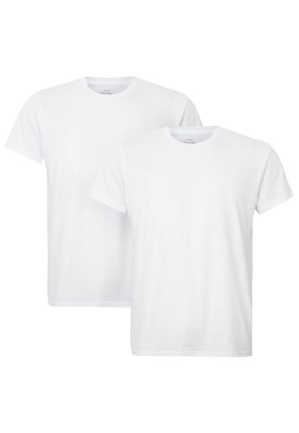 Kit 2 Camisetas Calvin Klein Basic Branco - Marca Calvin Klein Underwear