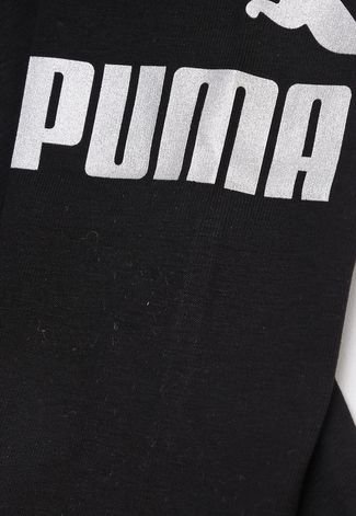 Calça Puma Infantil Logo Preta