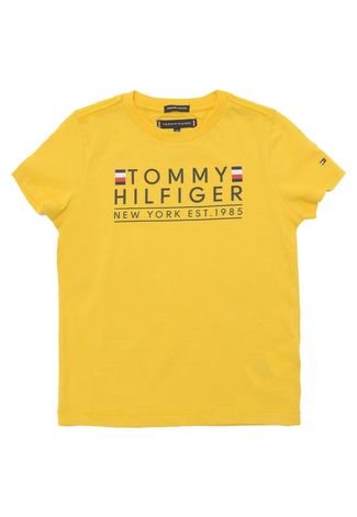Camiseta Tommy Hilfiger Kids Menino Amarela