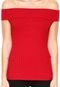 Blusa Colcci Canelada Vermelha - Marca Colcci