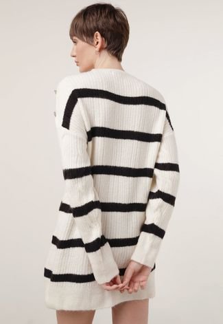 Suéter Tricot Trendyol Collection Listrada Off-White