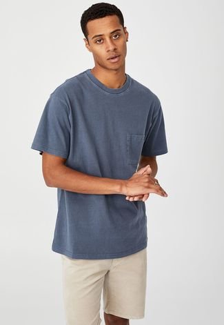 Camiseta Cotton On Bolso Azul