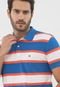 Camisa Polo Tommy Hilfiger Reta Listrada Azul/Off-White - Marca Tommy Hilfiger