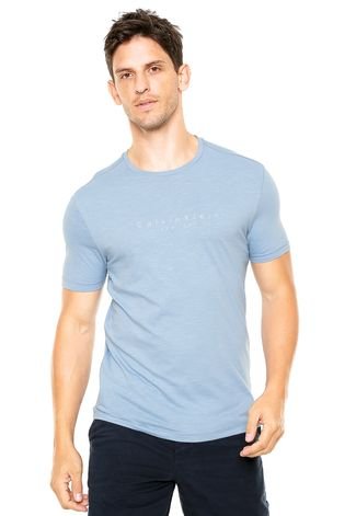 Camiseta Calvin Klein Reta Azul