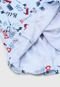 Vestido Abrange Infantil Full Print Branco/Azul - Marca Abrange
